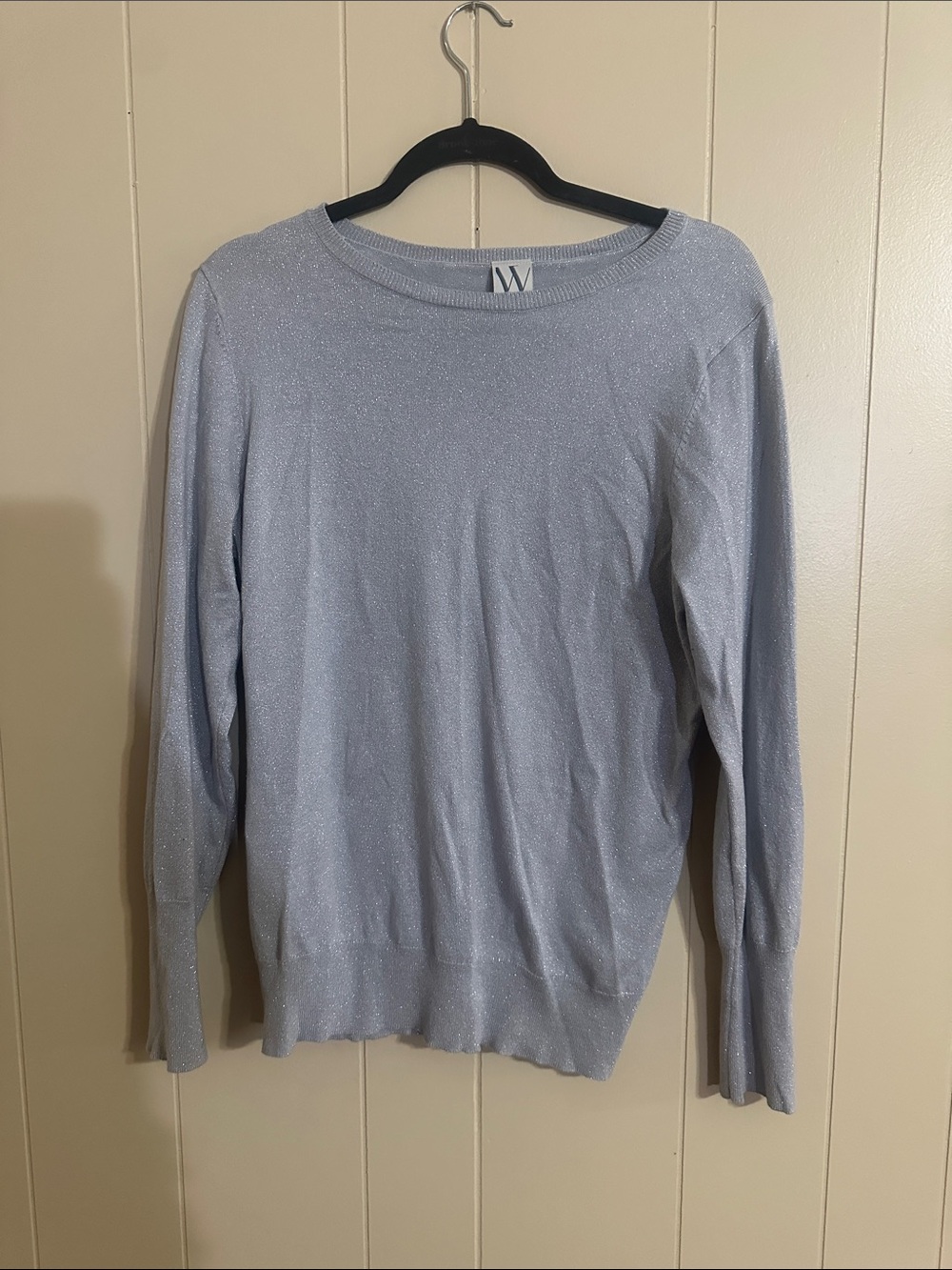 Light Gray Sparkle Crewneck Sweater